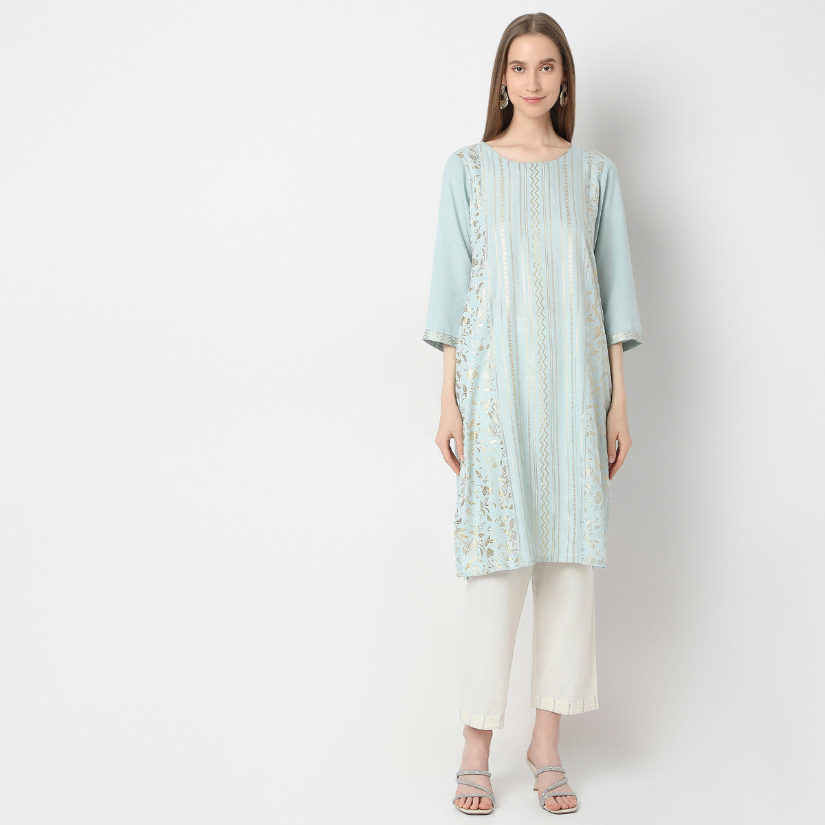 Straight Fit Printed Kurta