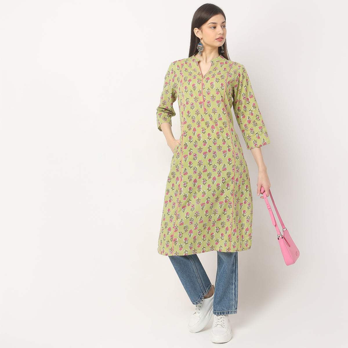 Straight Fit Printed Kurta