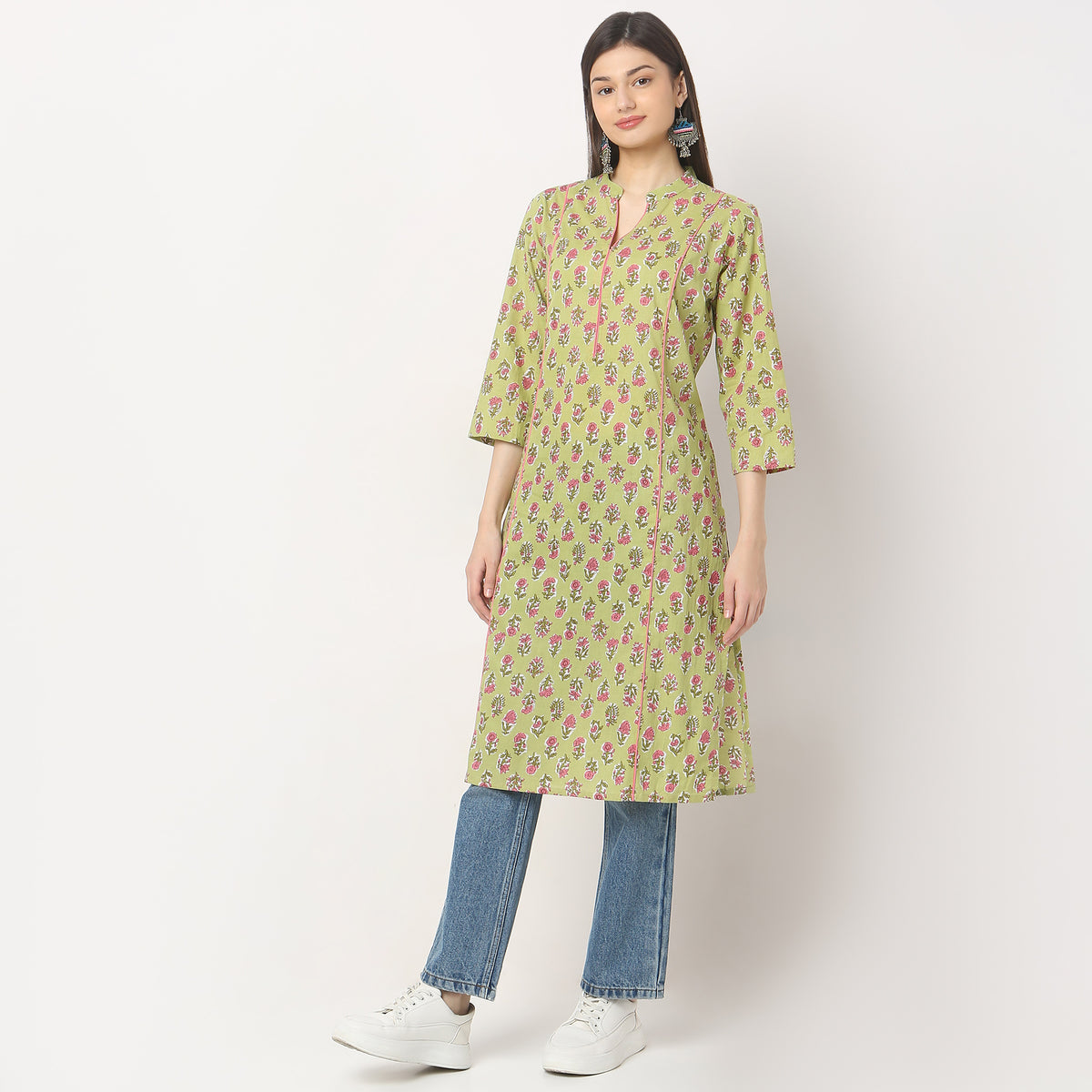 Straight Fit Printed Kurta