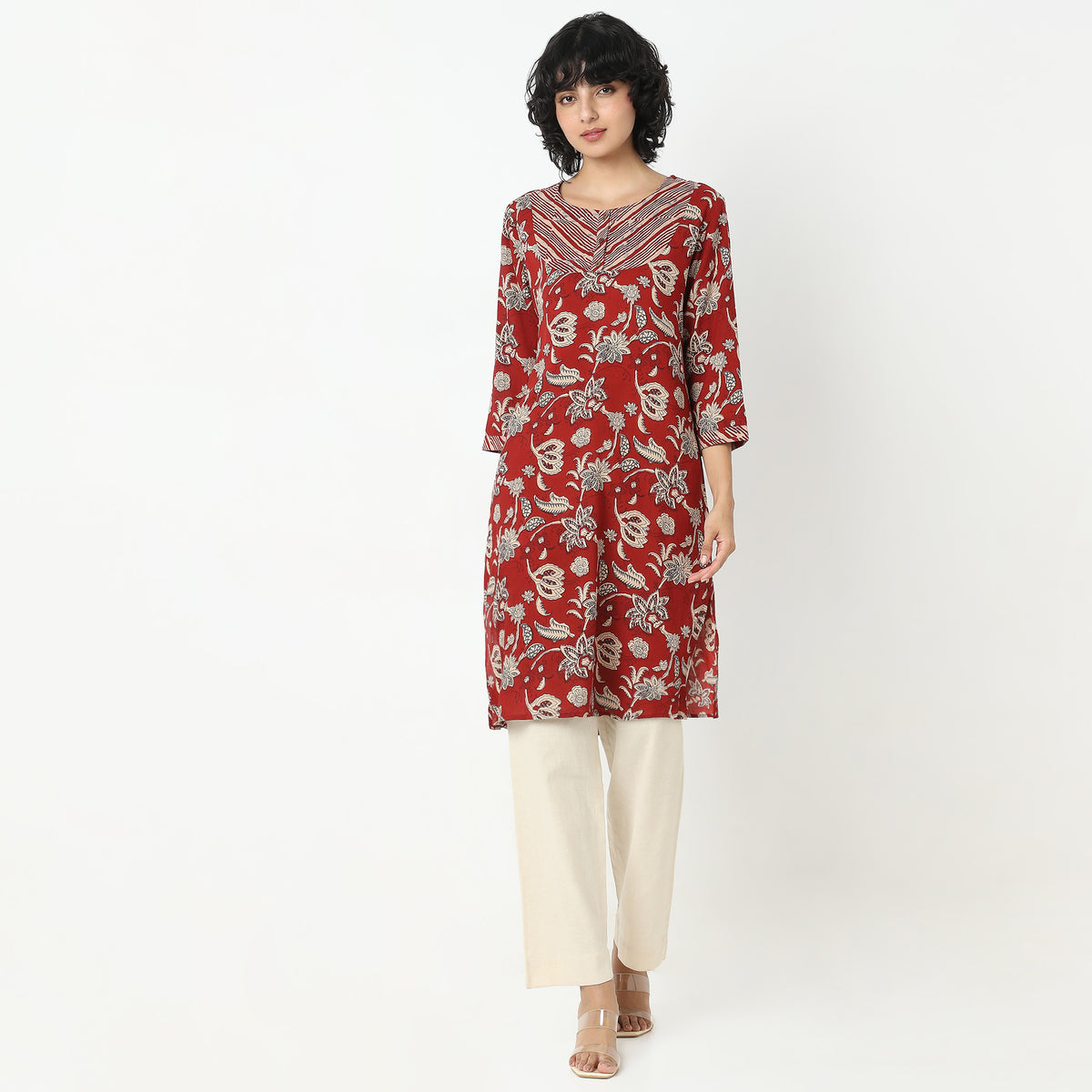 Straight Fit Printed Kurta