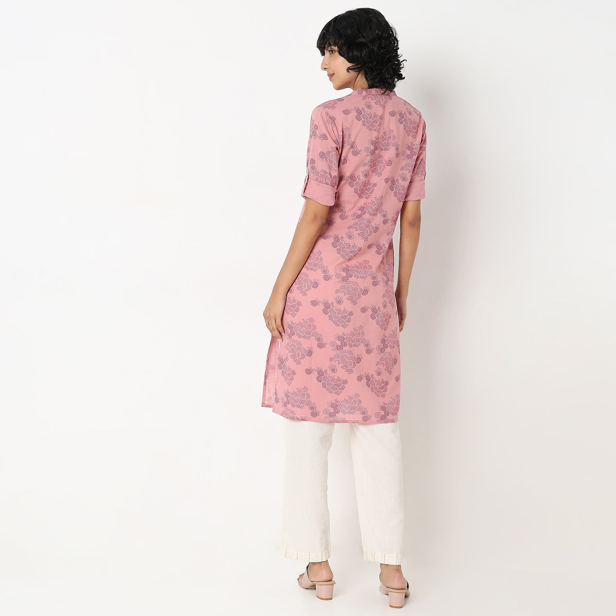 Straight Fit Floral Kurta