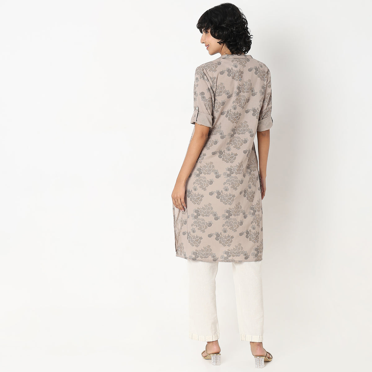 Straight Fit Floral Kurta