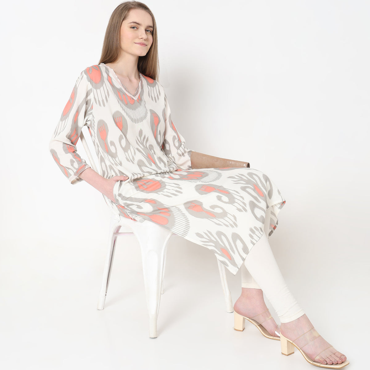 Straight Fit Printed Kurta