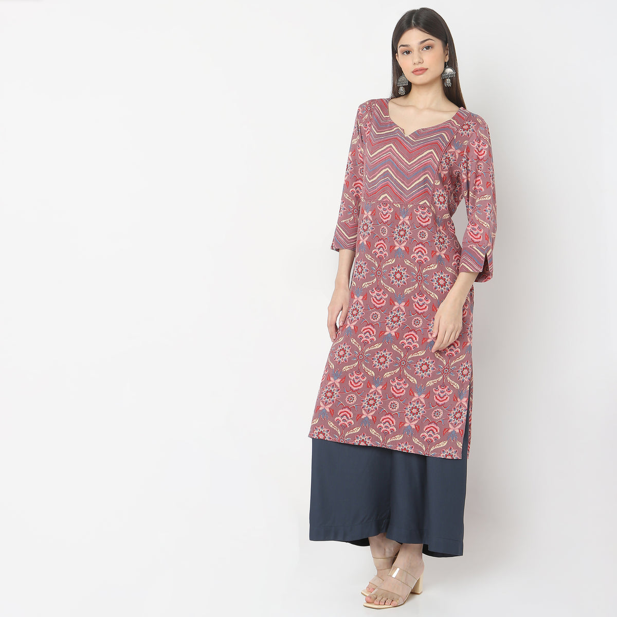 Straight Fit Printed Kurta