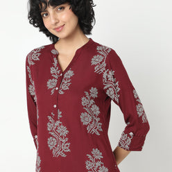 Straight Fit Printed Kurta