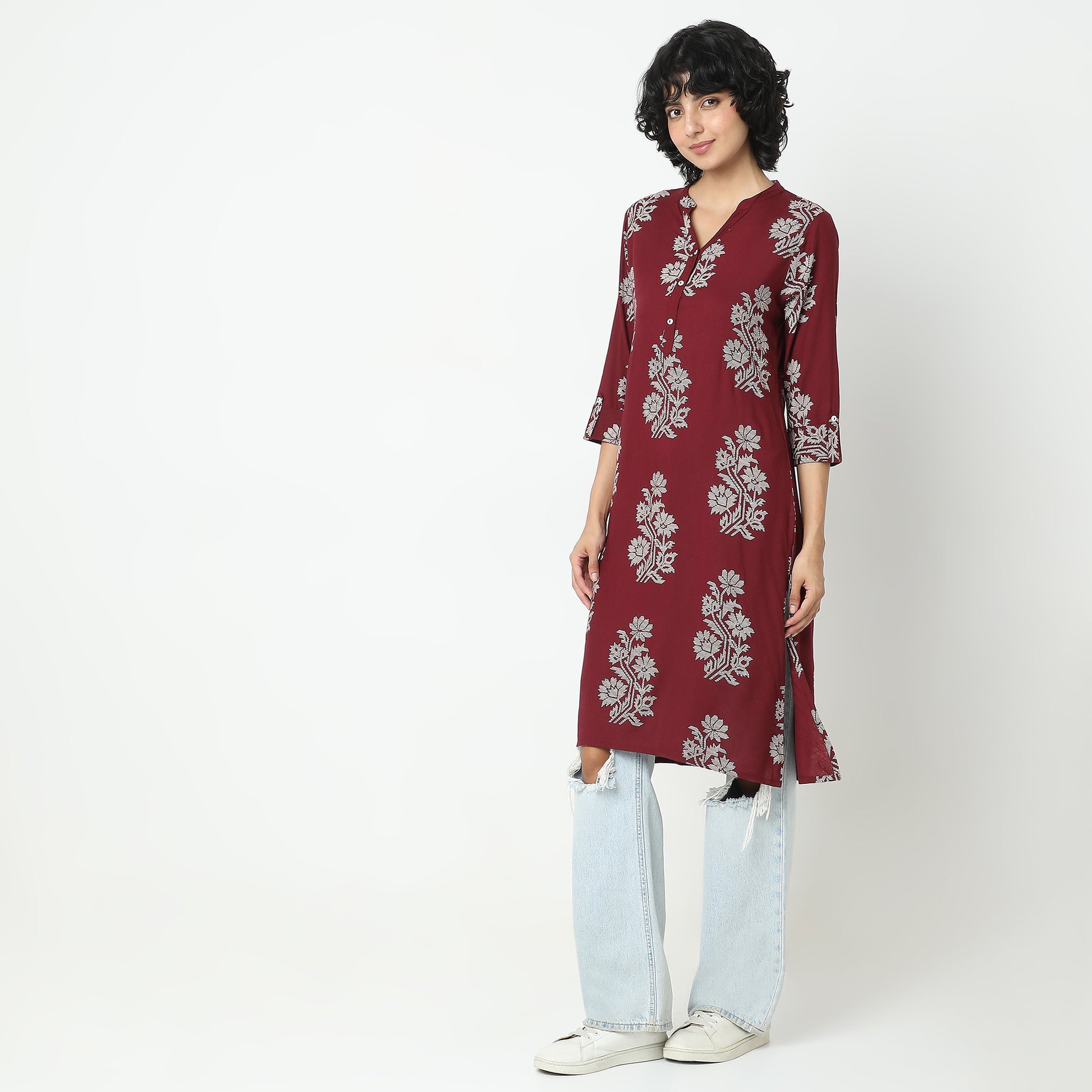 Straight Fit Printed Kurta