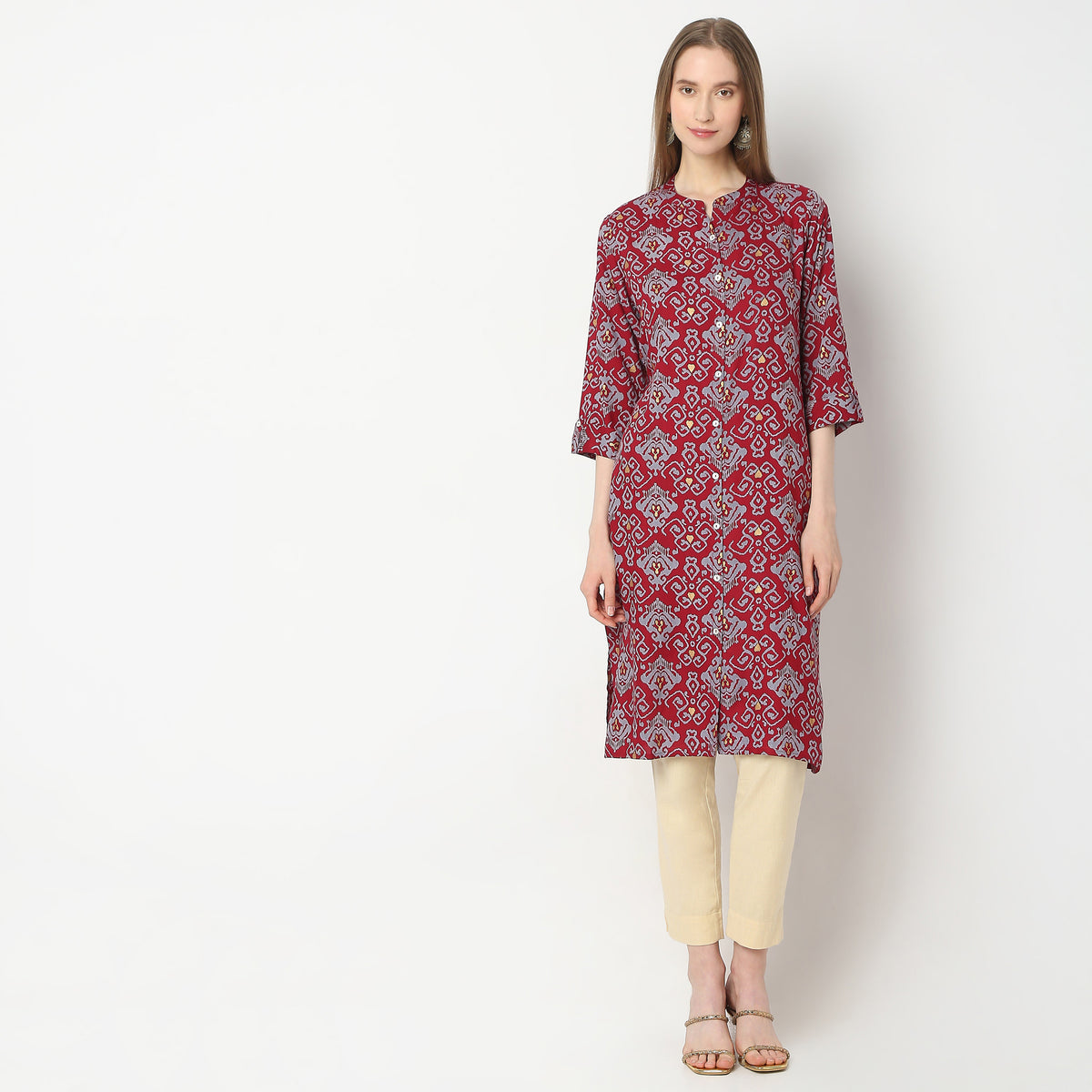 Straight Fit Printed Kurta