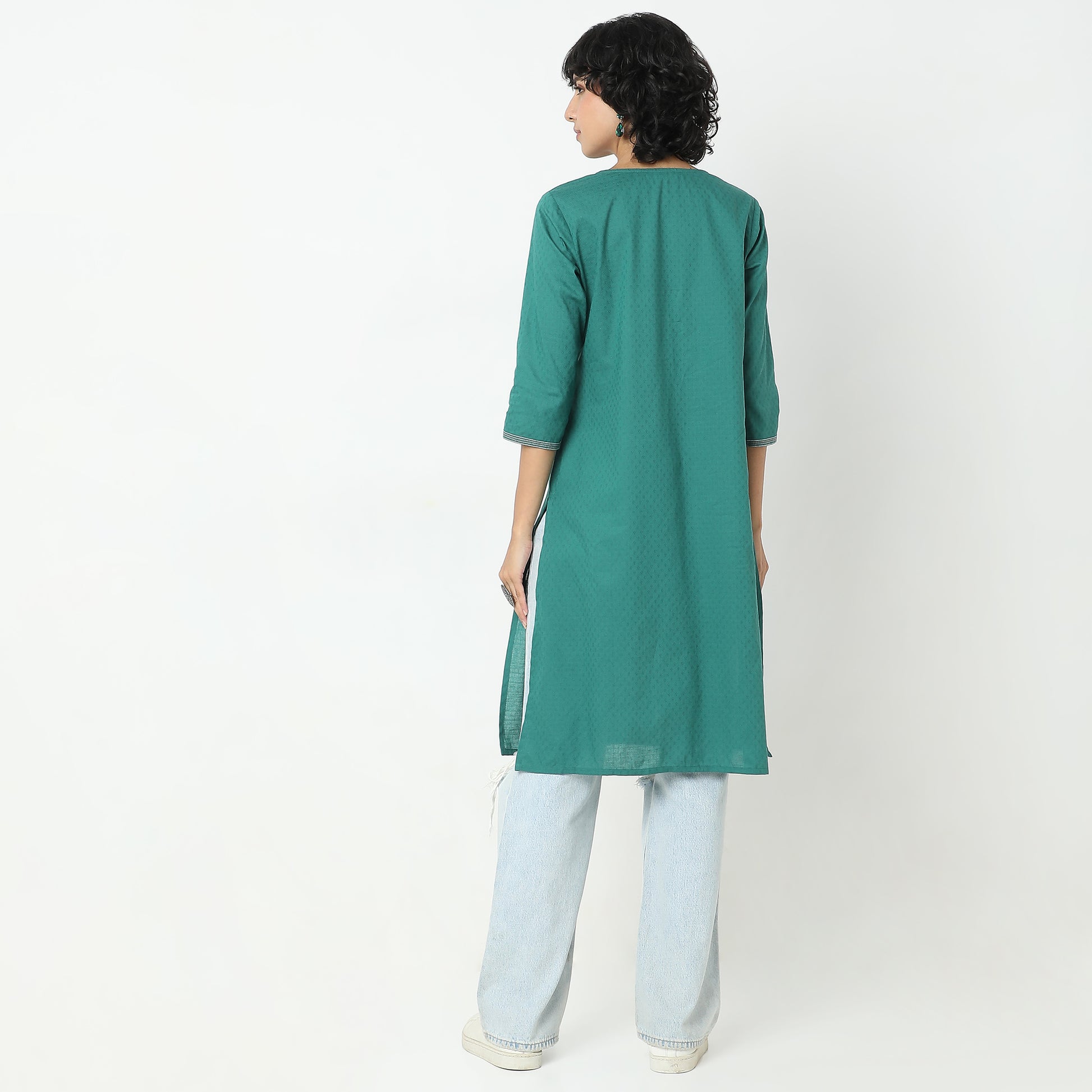 Straight Fit Solid Kurta