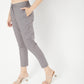 Slim Fit Solid Mid Rise Pants