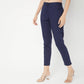 Slim Fit Solid Mid Rise Pants