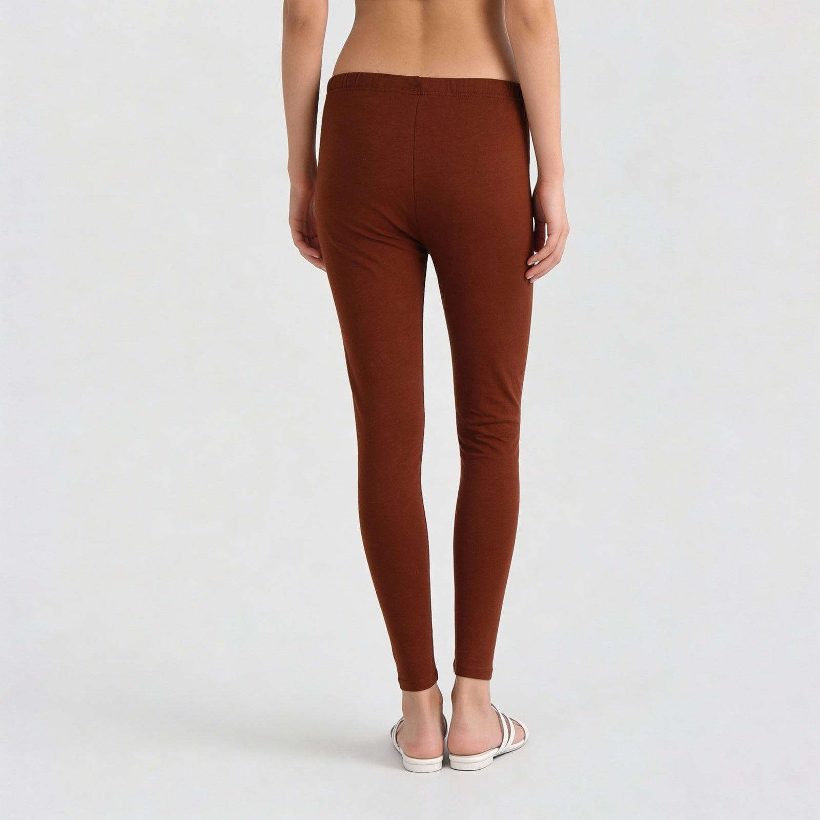 Cotton Elastane Solid Ankle Length Legging