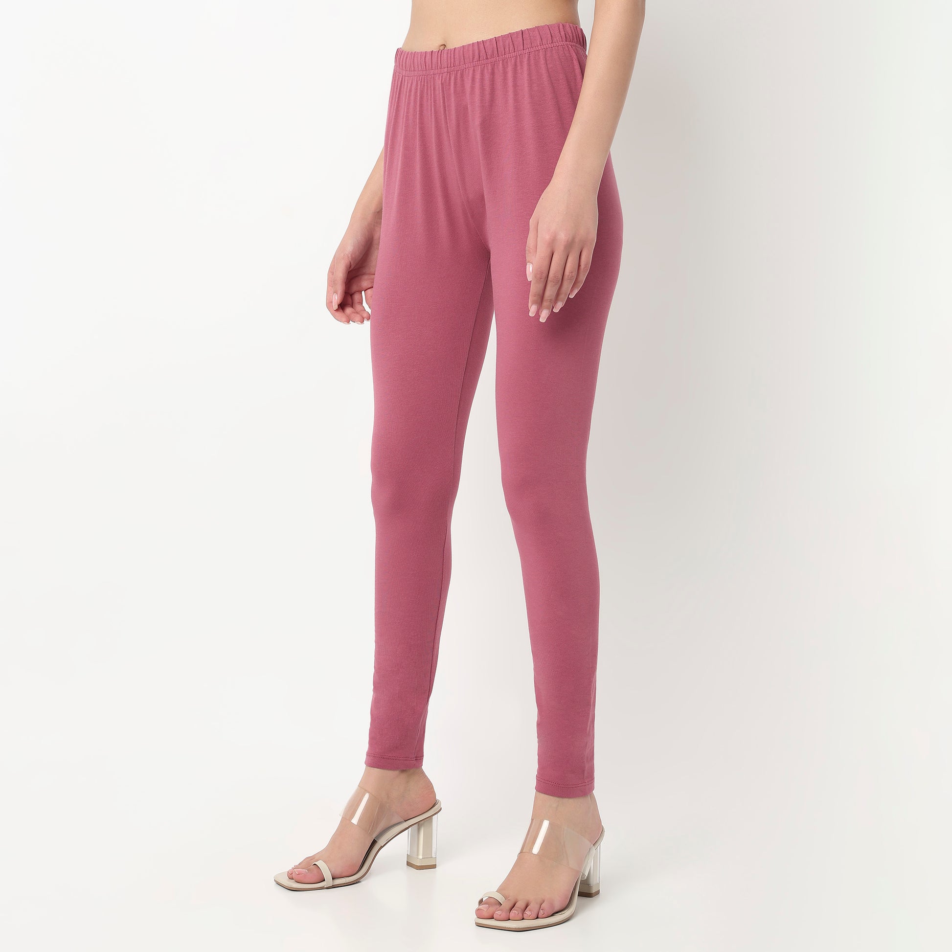 Buy Women Slim Fit Solid Ankle Length High Rise Leggings  - Style Union