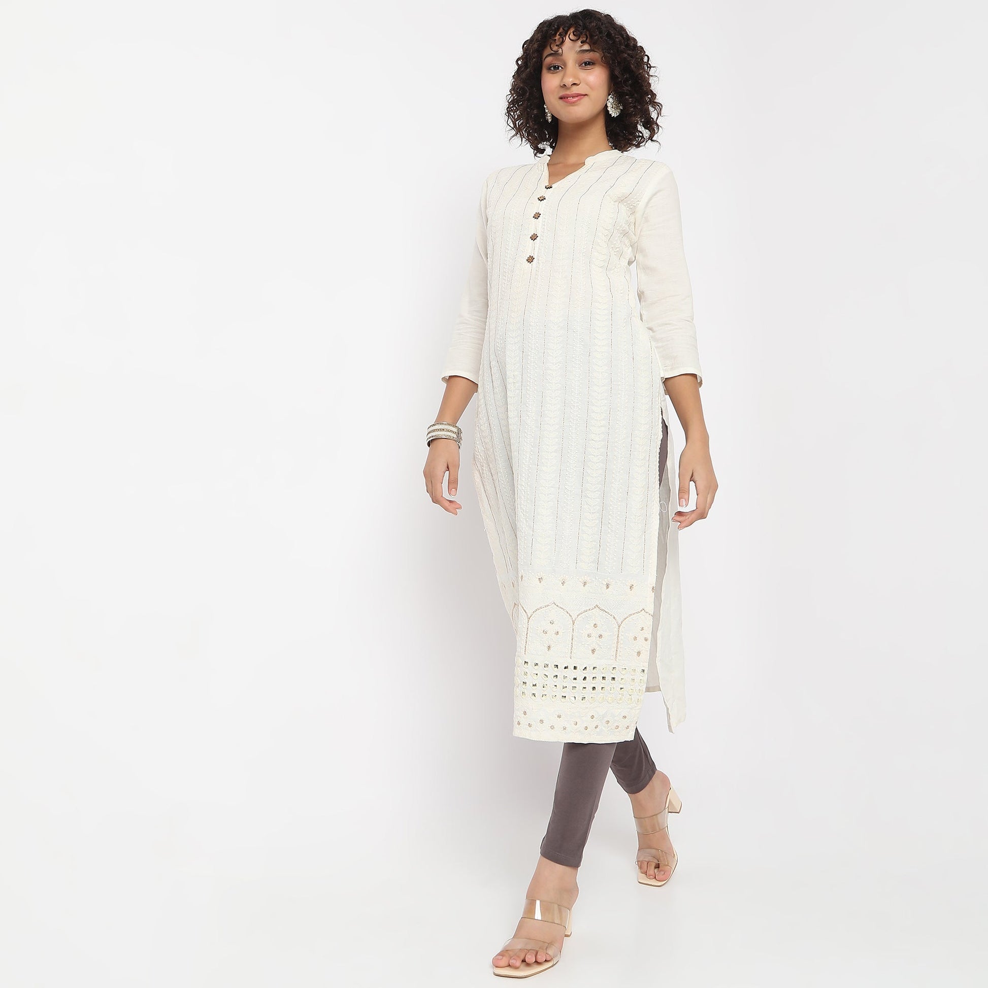 Buy Women Slim Fit Solid Ankle Length High Rise Leggings  - Style Union