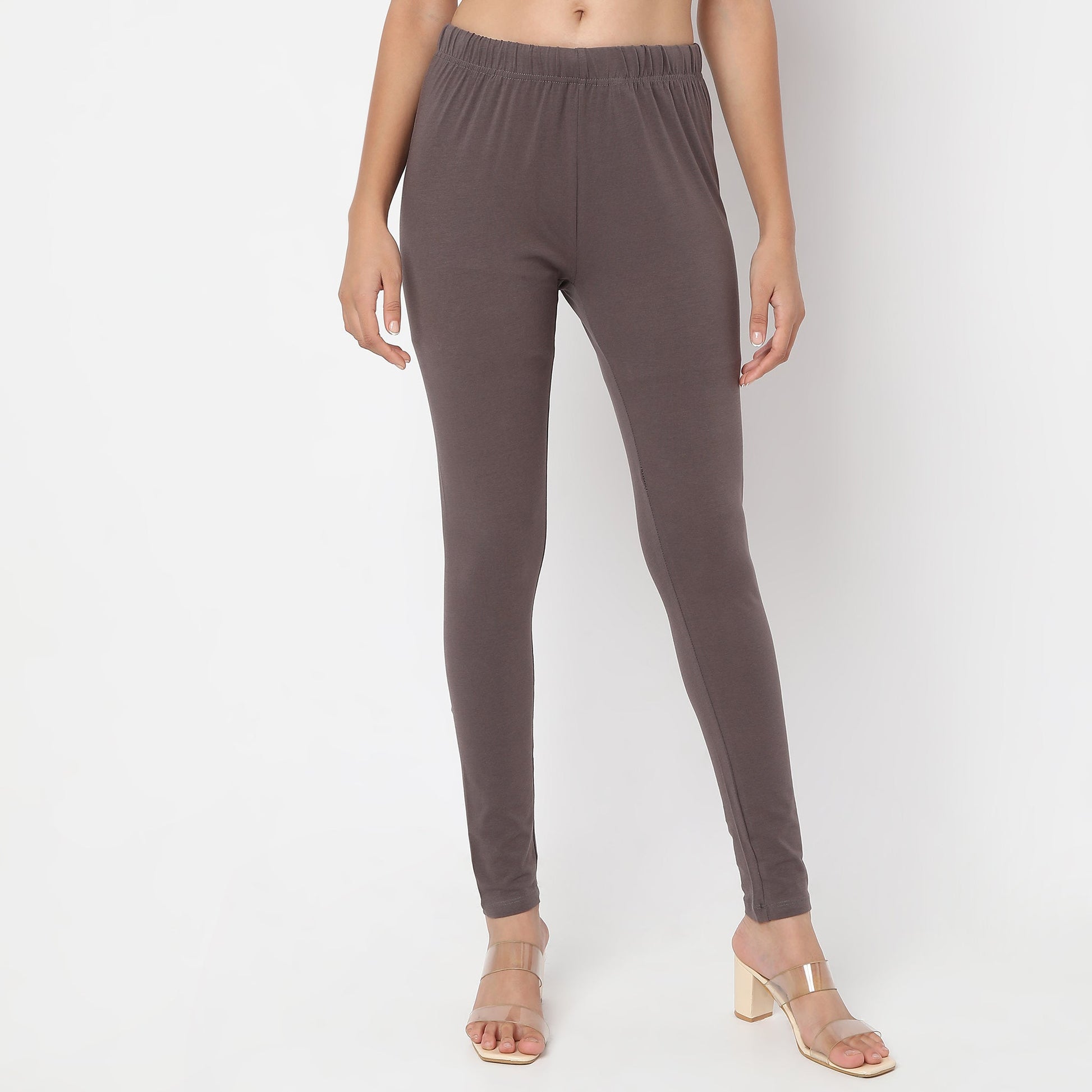 Buy Women Slim Fit Solid Ankle Length High Rise Leggings  - Style Union