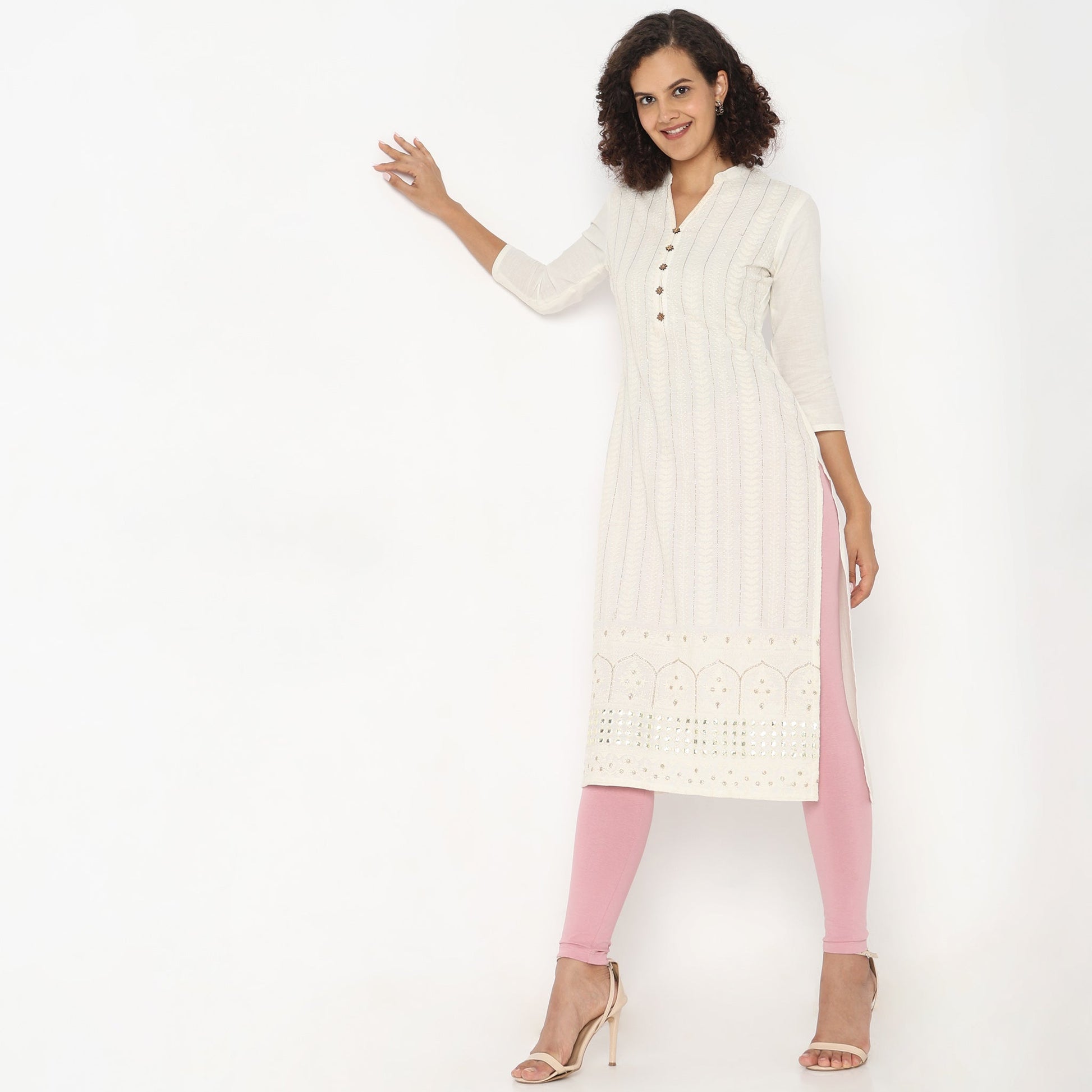 Buy Women Slim Fit Solid Ankle Length High Rise Leggings  - Style Union