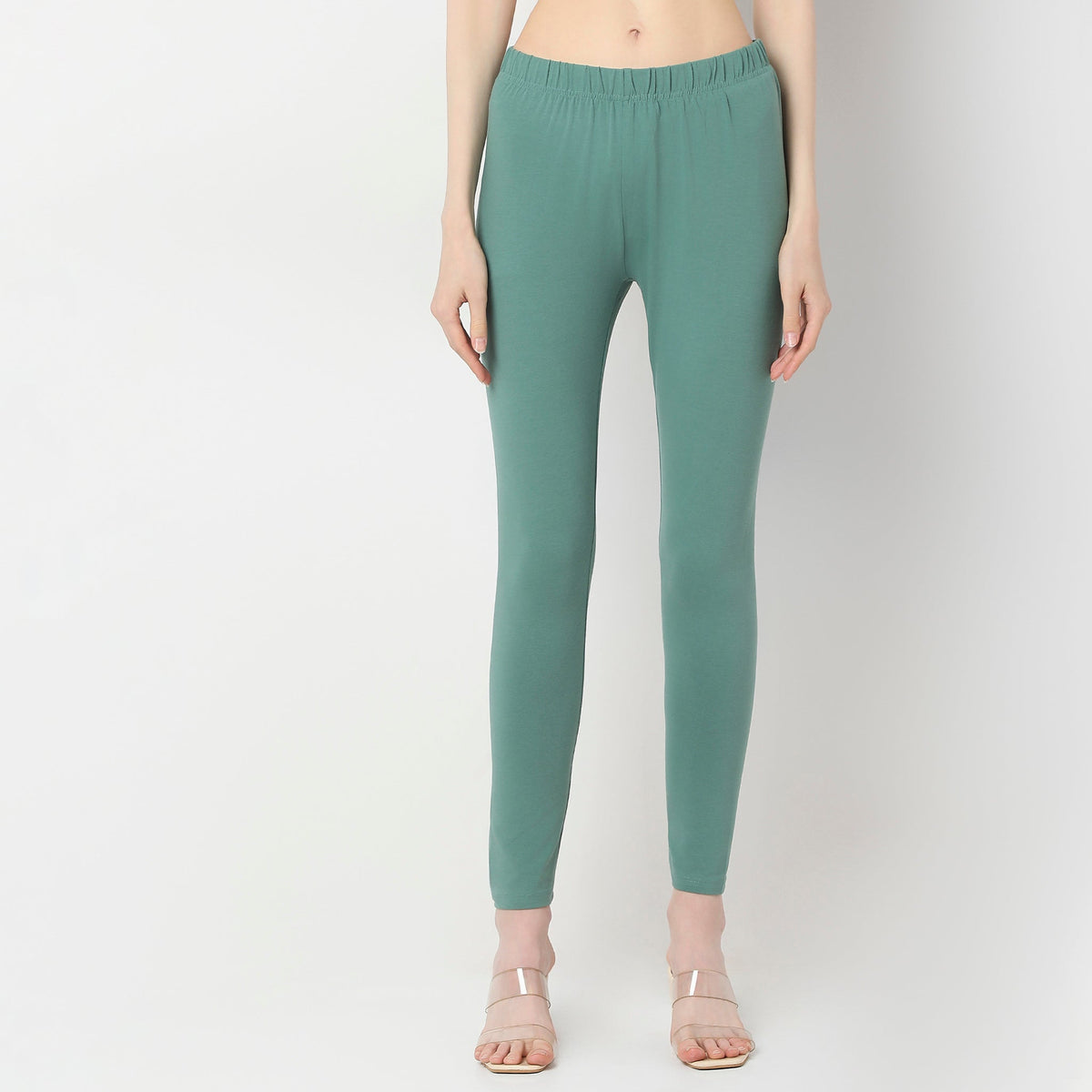 Buy Women Slim Fit Solid Ankle Length High Rise Leggings  - Style Union
