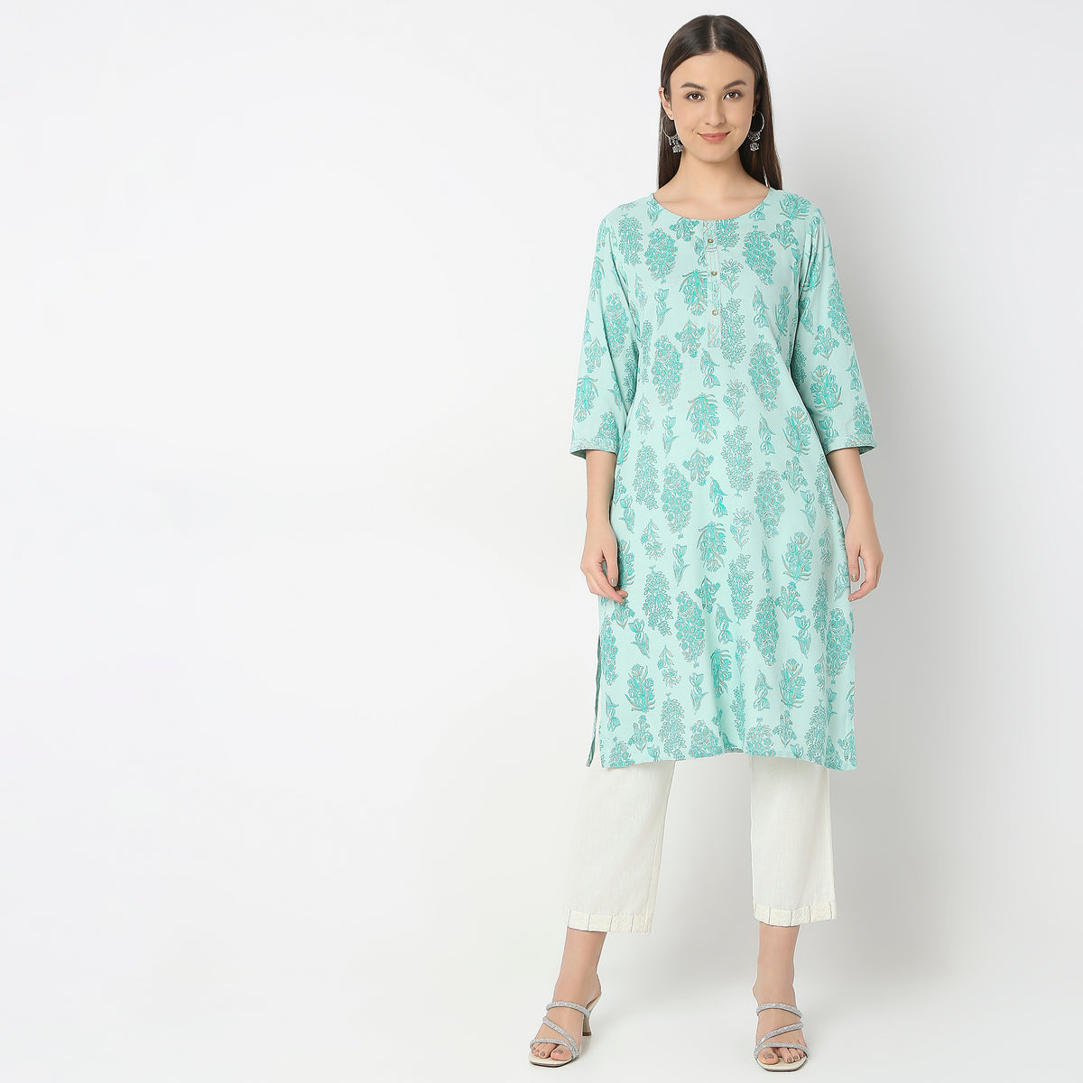 Straight Fit Printed Kurta