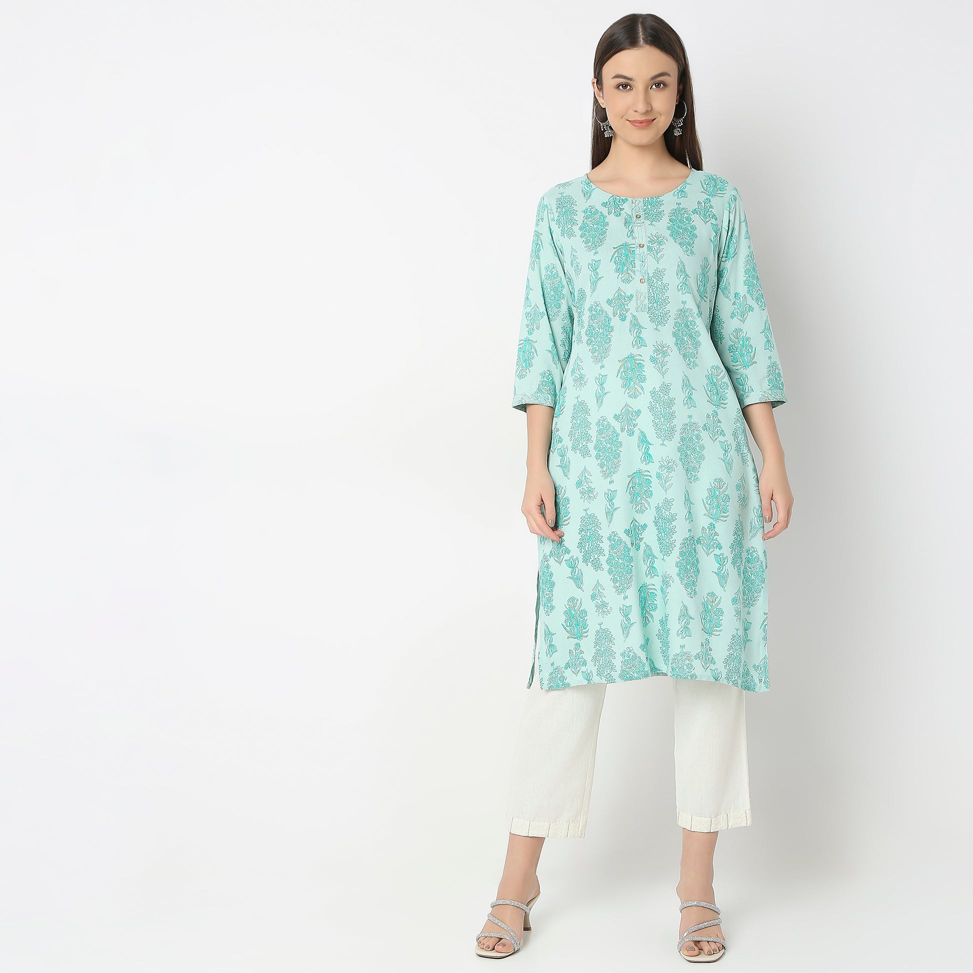 Straight Fit Printed Kurta