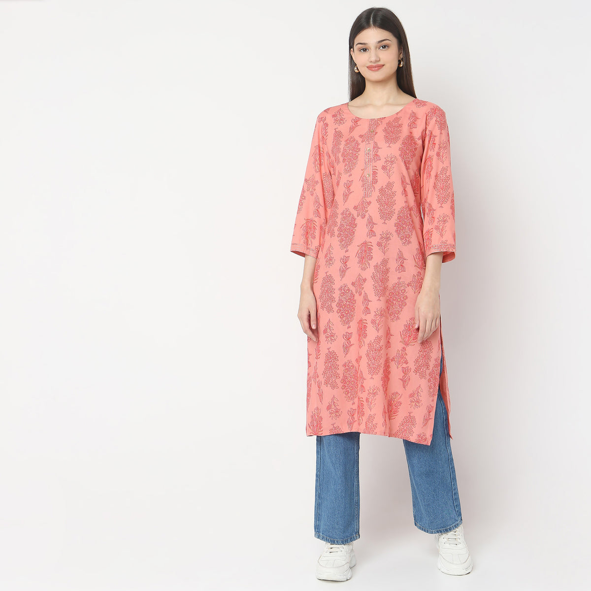 Straight Fit Printed Kurta