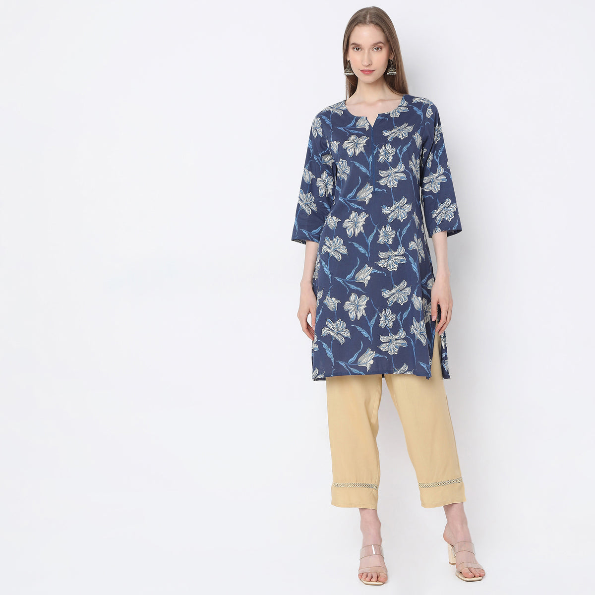 Straight Fit Printed Kurta