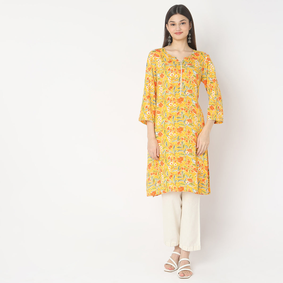 Straight Fit Printed Kurta