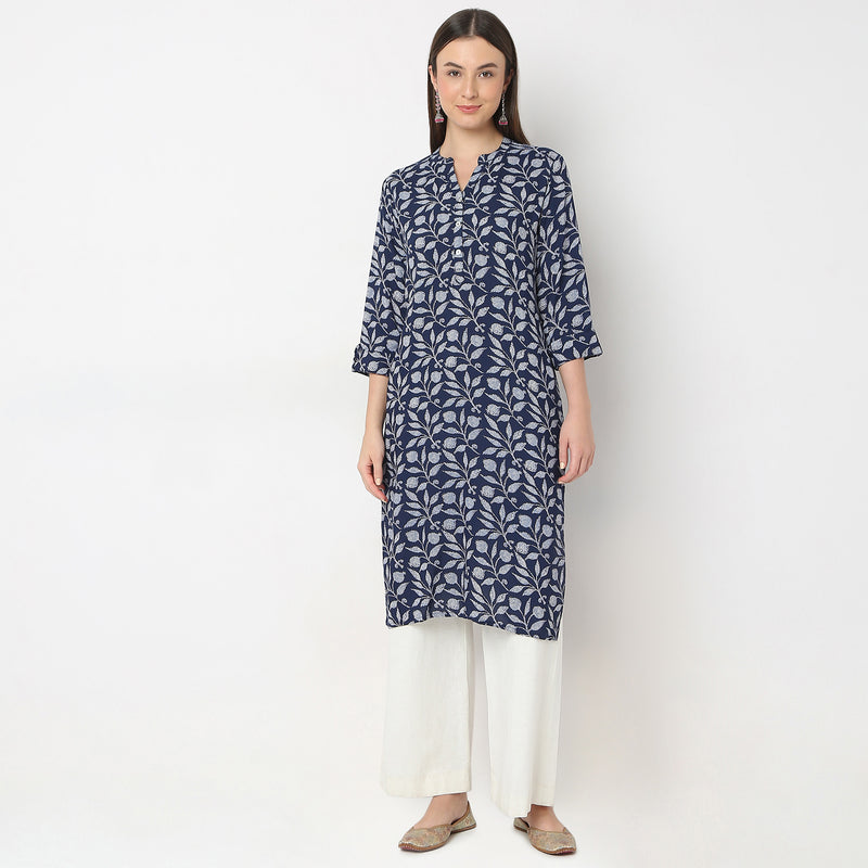 Straight Fit Printed Kurta