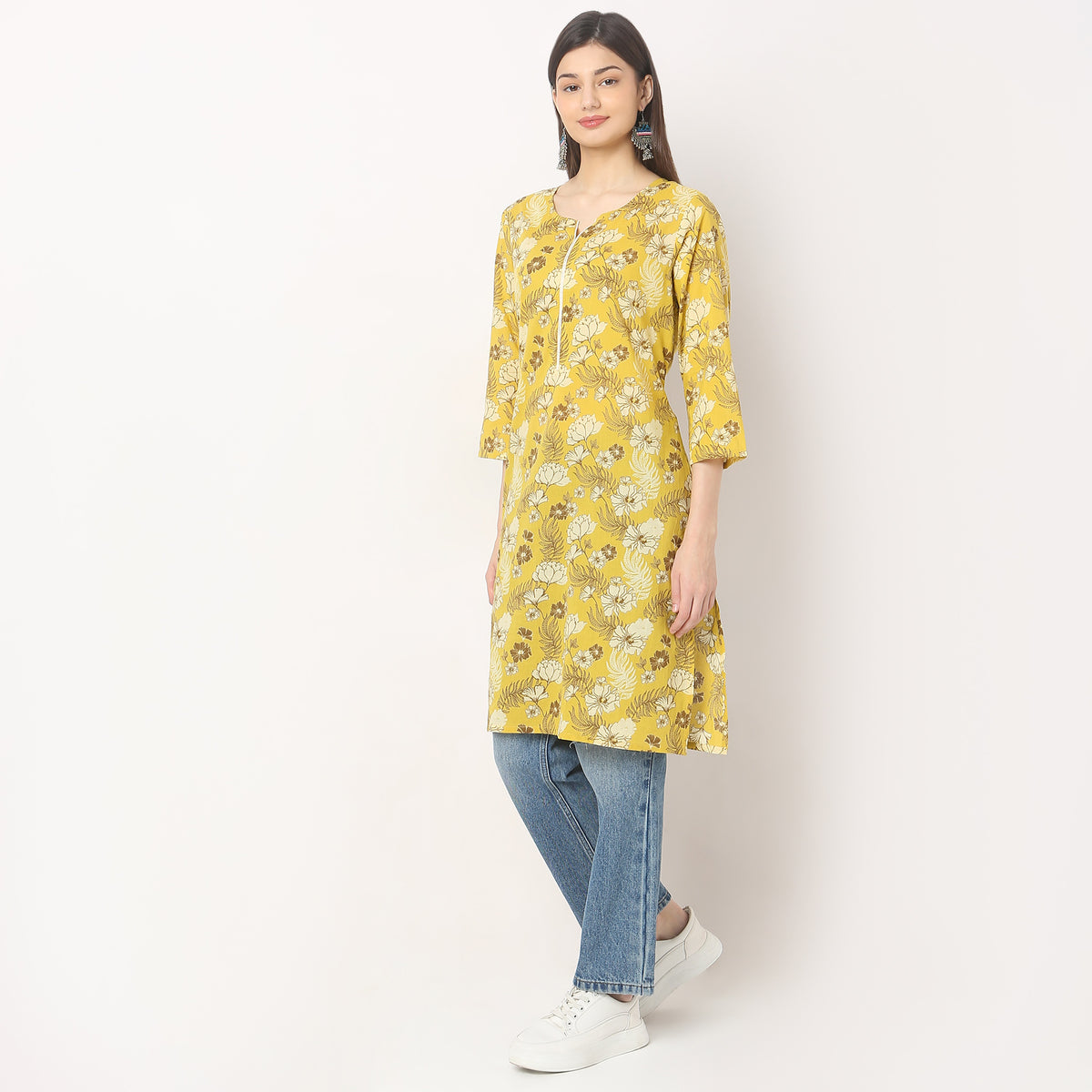 Straight Fit Printed Kurta