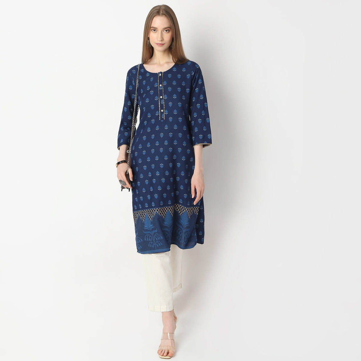 Straight Fit Printed Kurta