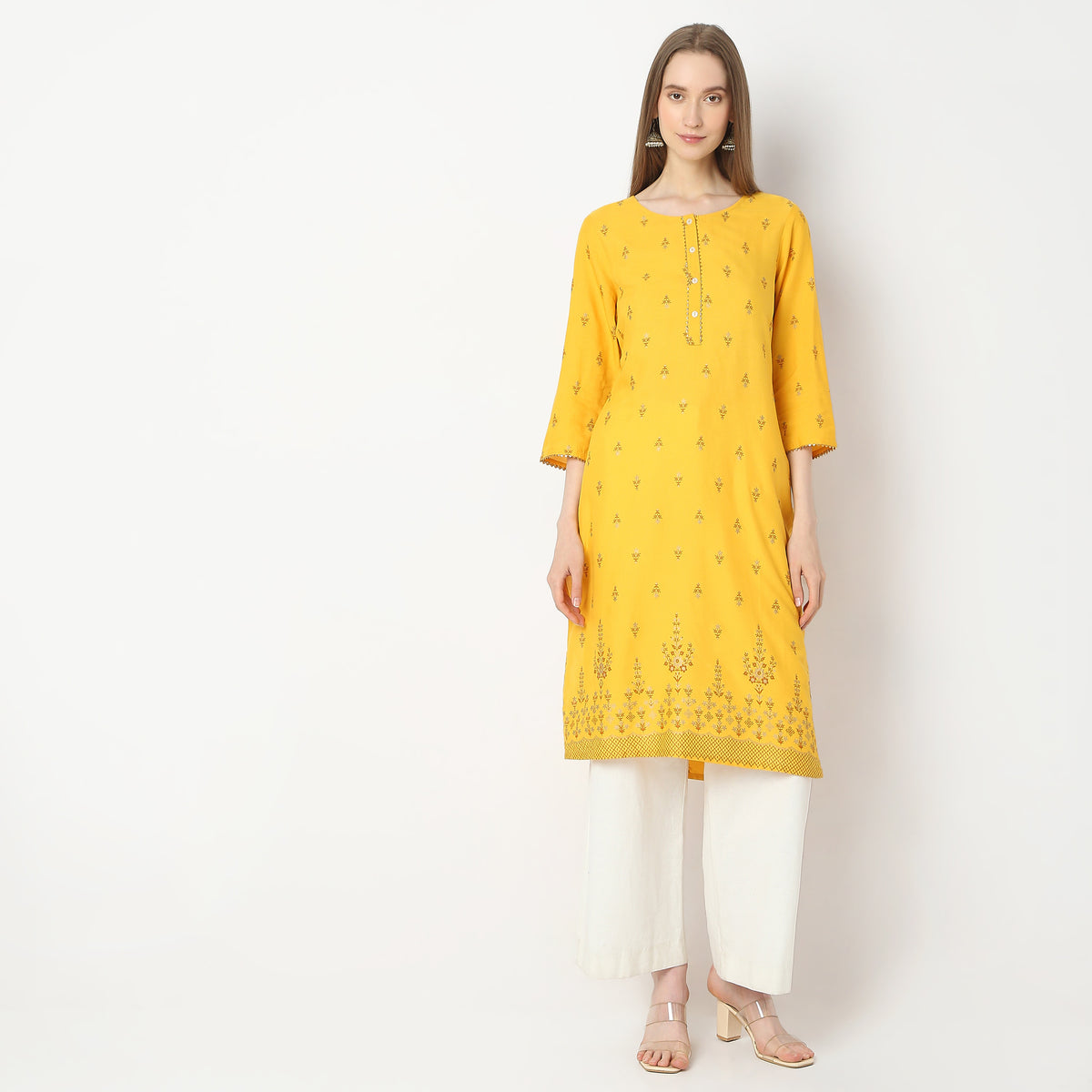 Straight Fit Printed Kurta