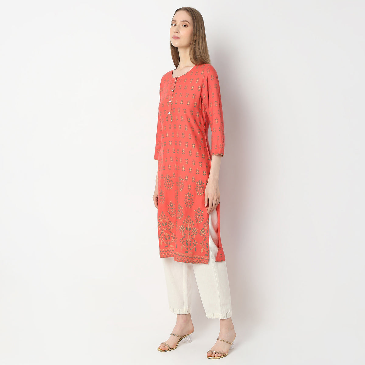 Straight Fit Printed Kurta