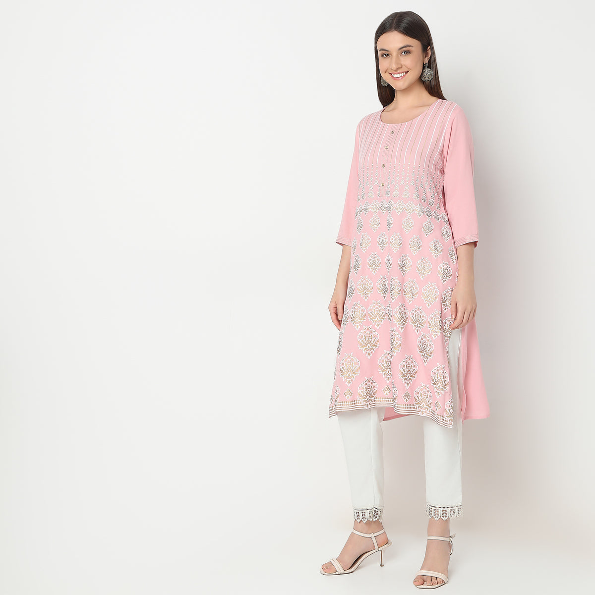 Straight Fit Printed Kurta