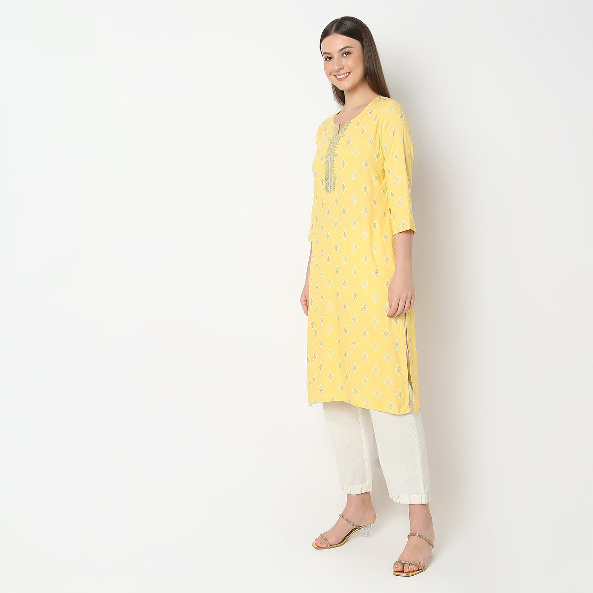 Straight Fit Printed Kurta