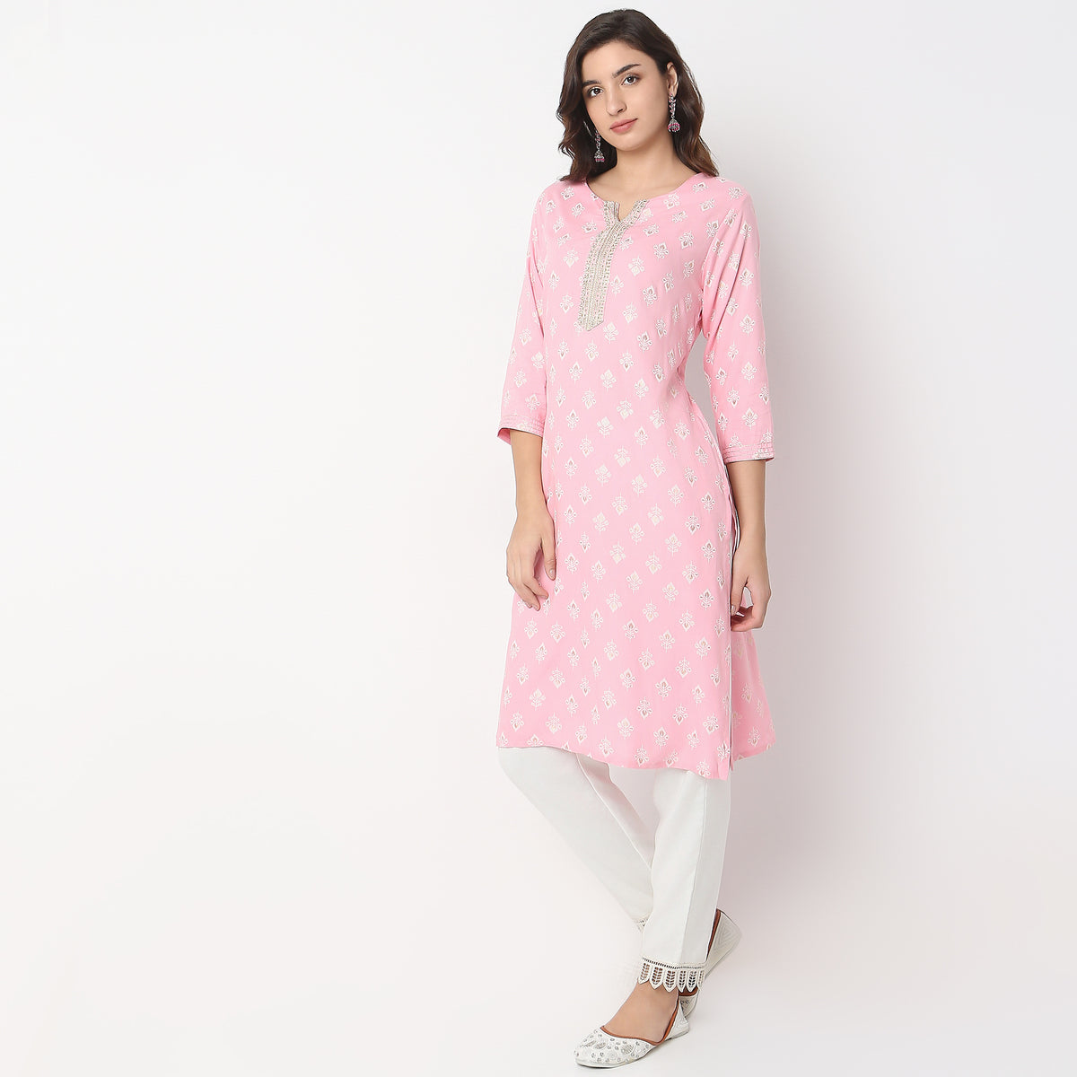 Straight Fit Printed Kurta