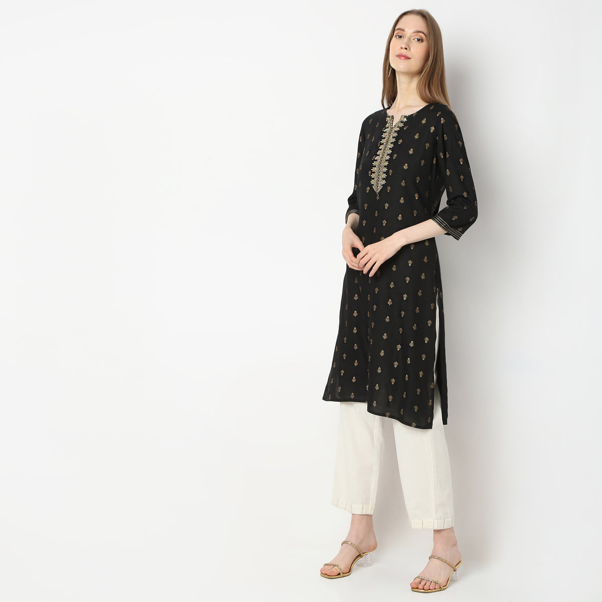 Straight Fit Printed Kurta