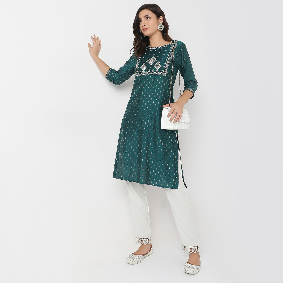 Straight Fit Printed Kurta