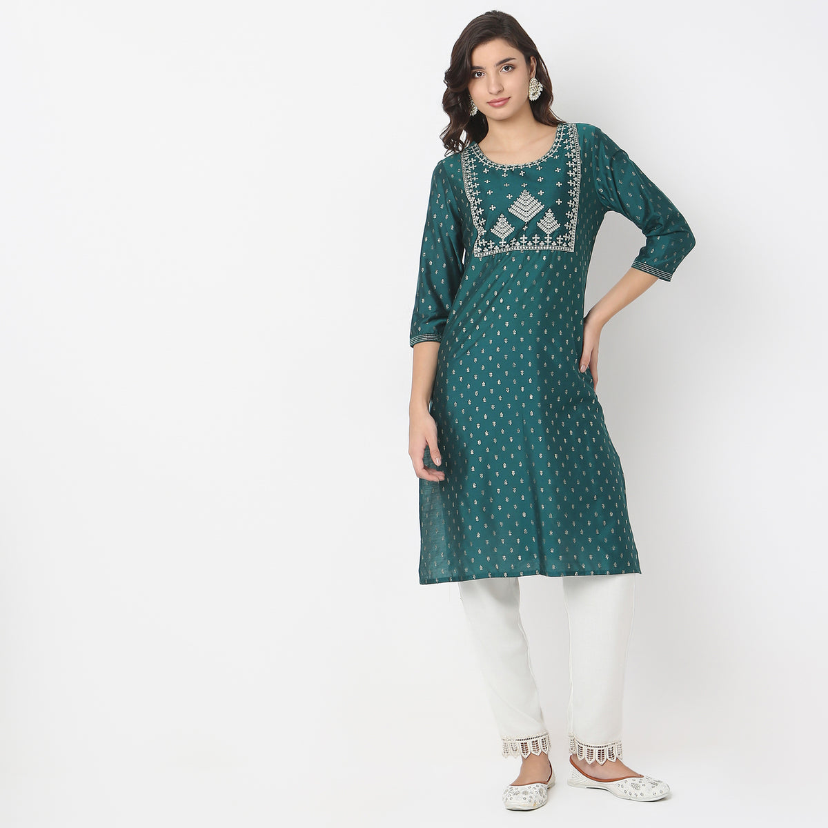 Straight Fit Printed Kurta