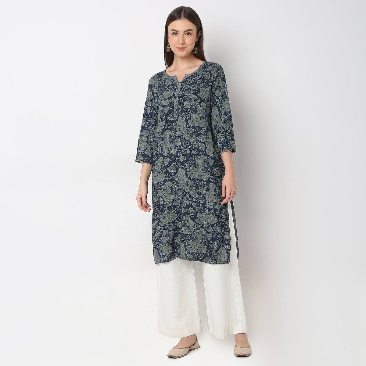 Straight Fit Printed Kurta