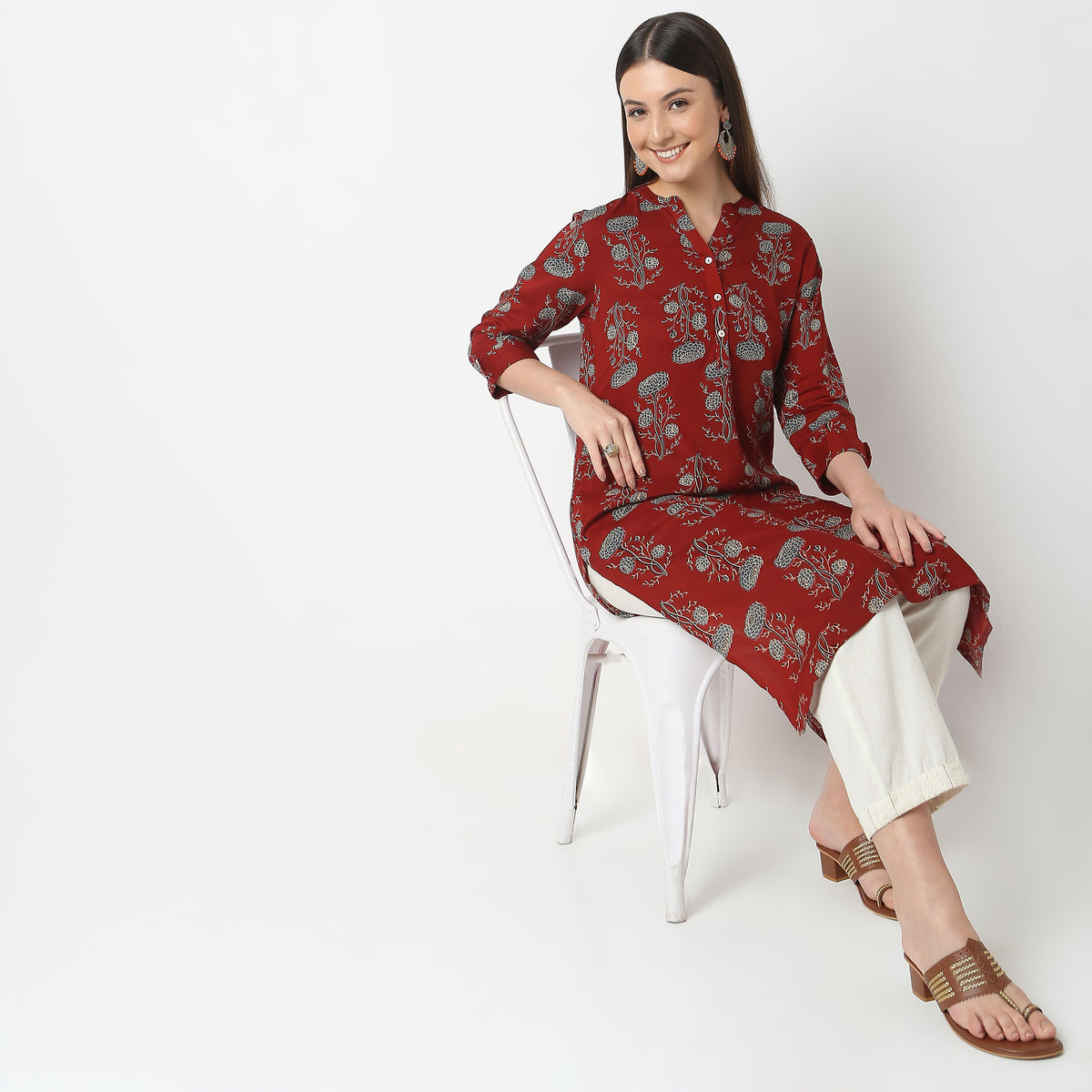 Straight Fit Printed Kurta