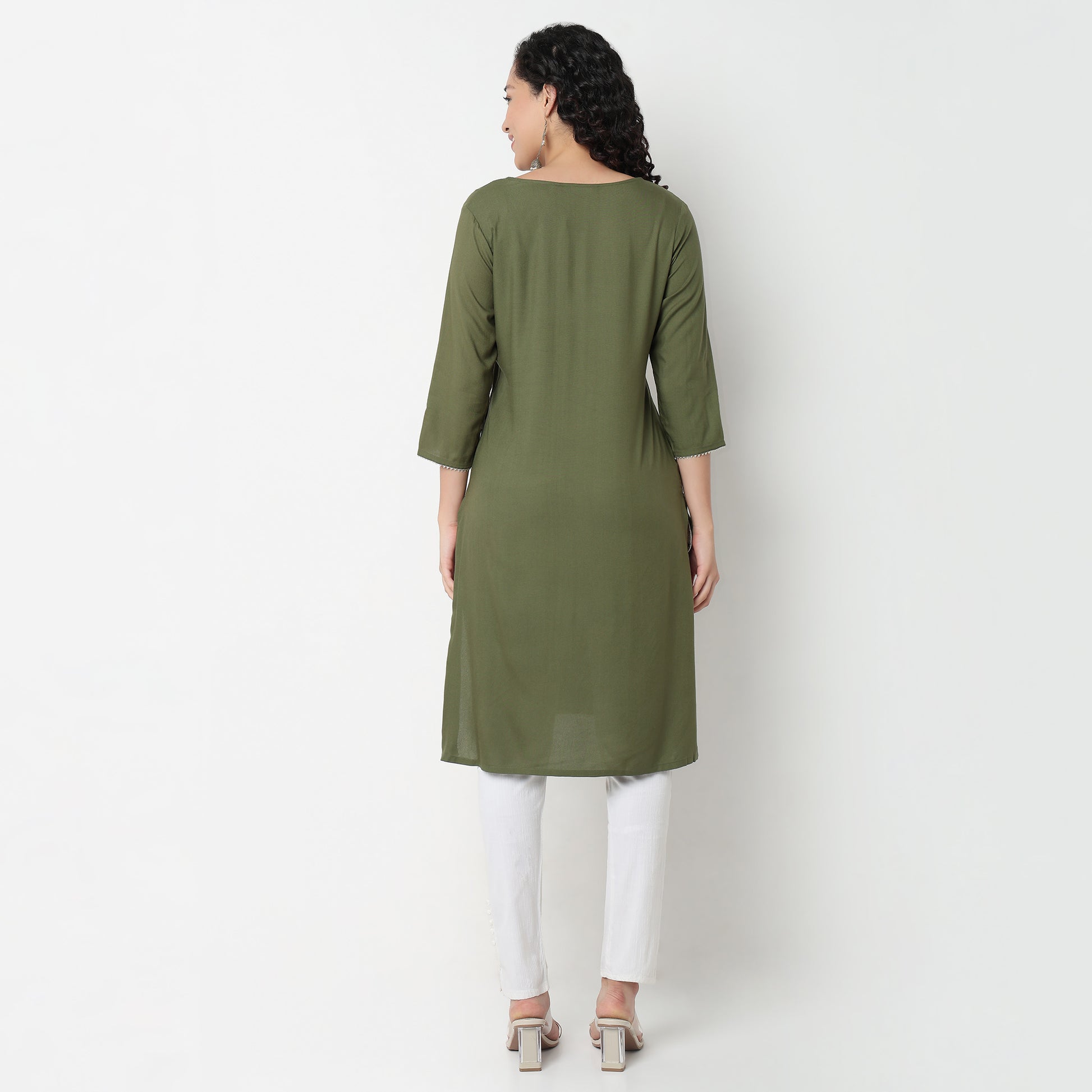 Printed Below Knee Straight Fit Table Kurta