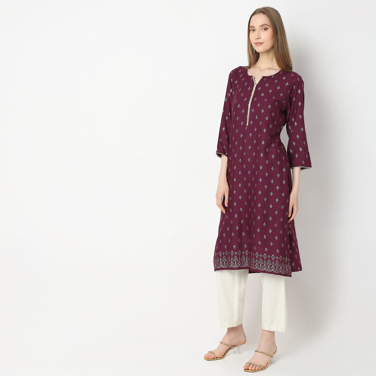 Straight Fit Printed Kurta