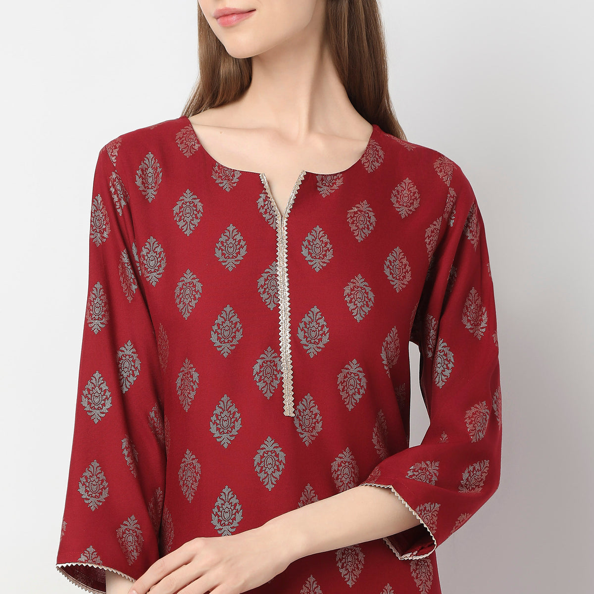 Straight Fit Printed Kurta