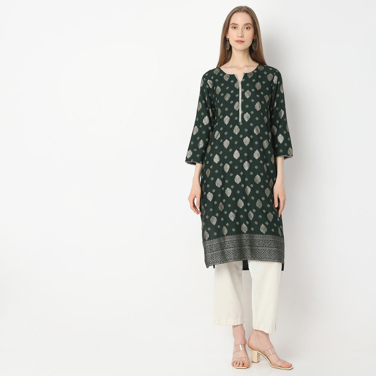 Straight Fit Printed Kurta