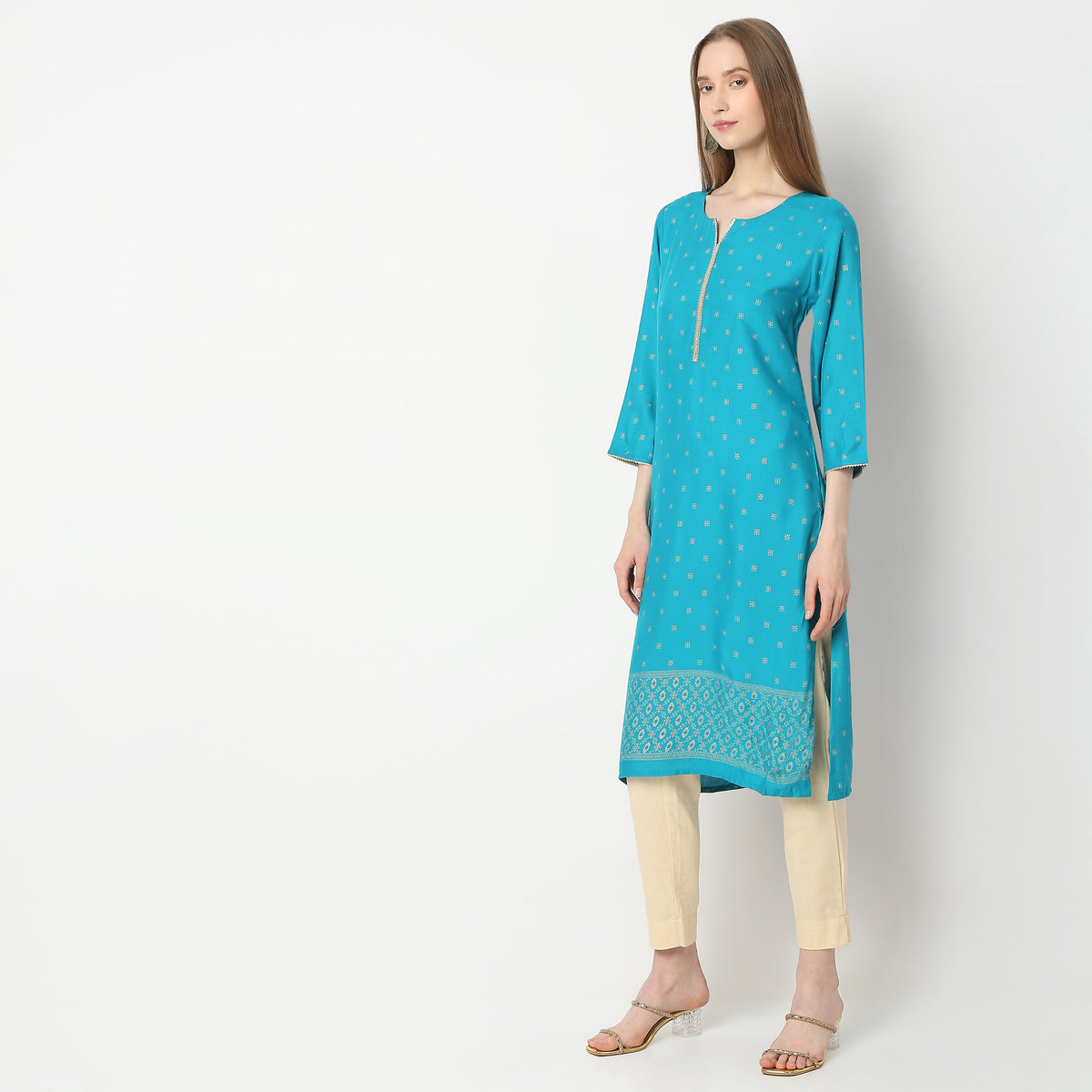 Straight Fit Printed Kurta