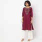 Regular Fit Embroidered Kurta