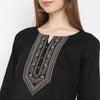 Embroidered Below Knee Straight Table Kurta