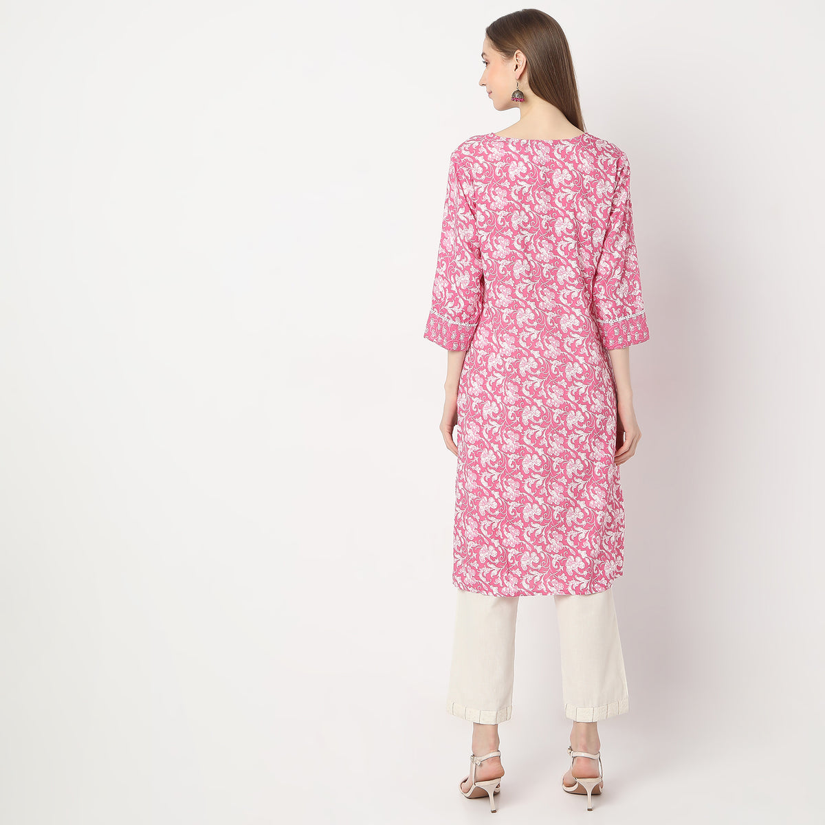 Straight Fit Printed Below Knee Table Kurta