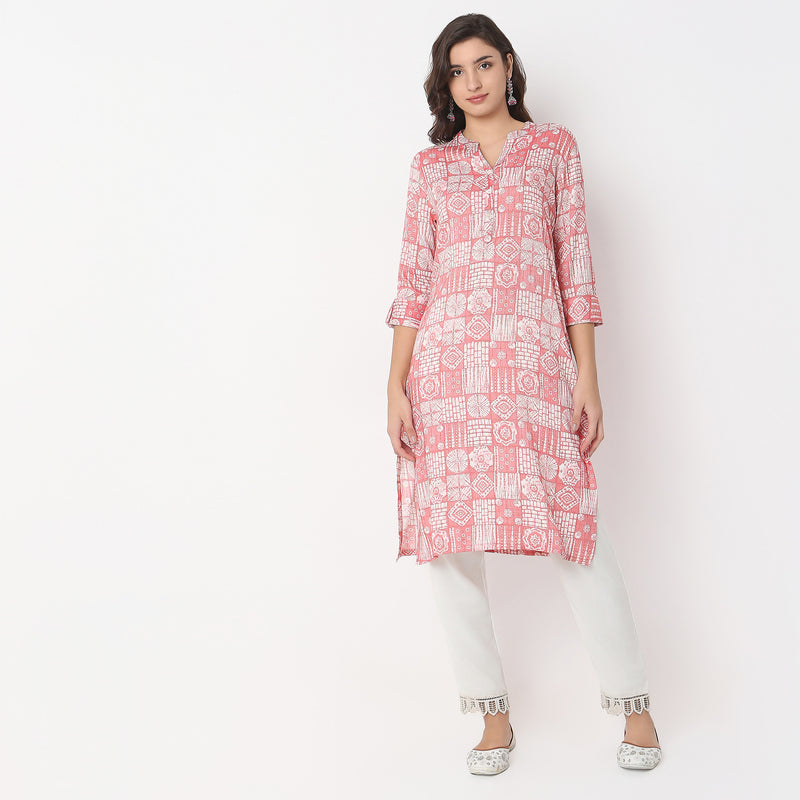 Straight Fit Printed Kurta