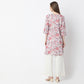 Floral Knee Length Printed Straight Fit Table Kurta