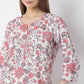 Floral Knee Length Printed Straight Fit Table Kurta