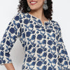 Floral Print Knee Length Straight Kurta